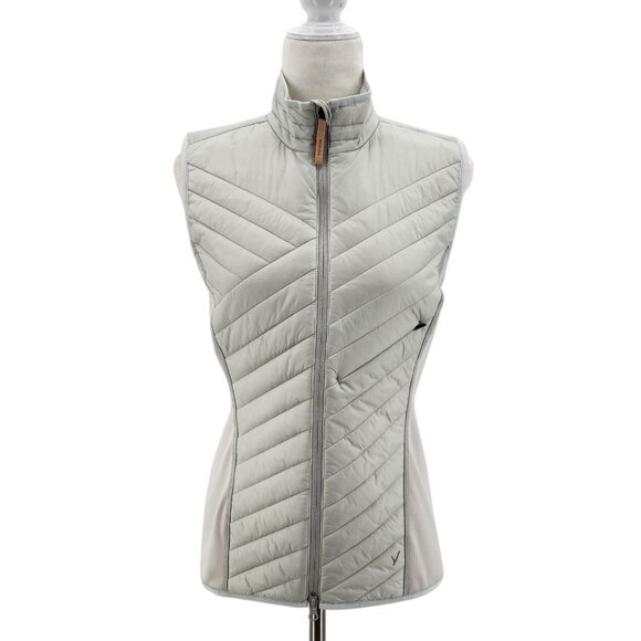 Indyeva Womens Small Vest Recycled Nylon Quilted Full Zip Insulated Gray Jacket - Picture 1 of 13